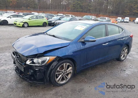 2017 Hyundai Elantra Limited из США, поврежденный, VIN 5NPD84LF0HH128366